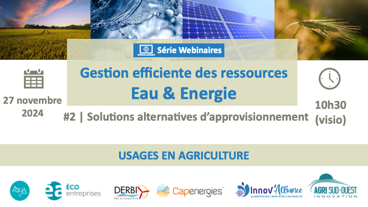 WEBINAIRE #2 EAU & ENERGIE EN AGRICULTURE WEBINAIRE #2 EAU & ENERGIE EN AGRICULTURE