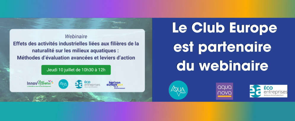 WEBINAIRE - Club Europe - Horizon Europe - Water4All WEBINAIRE - Club Europe - Horizon Europe - Water4All